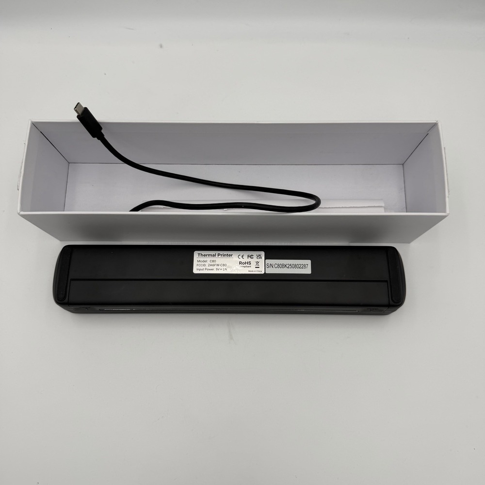 Portable wireless thermal printer C80 Bluetooth USB A4 Tattoo w/ box working